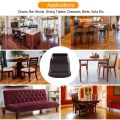 16 Pcs Brown Silicone Chair Leg Floor Protectors, Square Chair Leg Caps with Wrapped Felt. 
