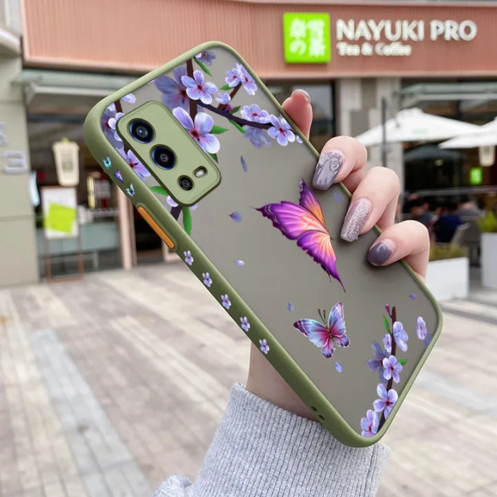 chenyyka%20For%20OPPO%20A55%204G%20Case%20Frosted%20Transparent%20Hard%20Phone%20Case%20Cartoon%20Butterfly%20Side%20Edge%20Casing%20Full%20Cover%20Camera%20Silicone%20Softcase%20Pattern%20Shockproof%20Protection%20Cases%20-%20Image%202