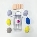 Makeup Blender Sponges Set 8PCs and 10 PCs with Jar, Foundation Blending Sponge, Cosmetics Puff, 10 Pcs Multiple Shapes and Colour with jar.. 