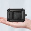 (New)Wireless Earphones Shockproof Bumblebee Carbon Fiber Protective Case with Switch For AirPods Pro. 