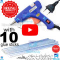 Small Glue-Gun with 10 Glue Sticks Bundle - Blue Colour Glue-Gun. 