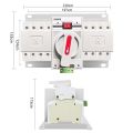 Dual Power Automatic Transfer Switch AC 230V 4P 63A Load Switch Emergency Current Switch Automatic Emergency Power Switch Power Switch Double Transfer Switch Circuit Breaker. 