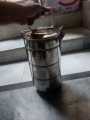 4 Layers Tiffin Food Carrier Lunch Box Heavy Stainless Steel. 