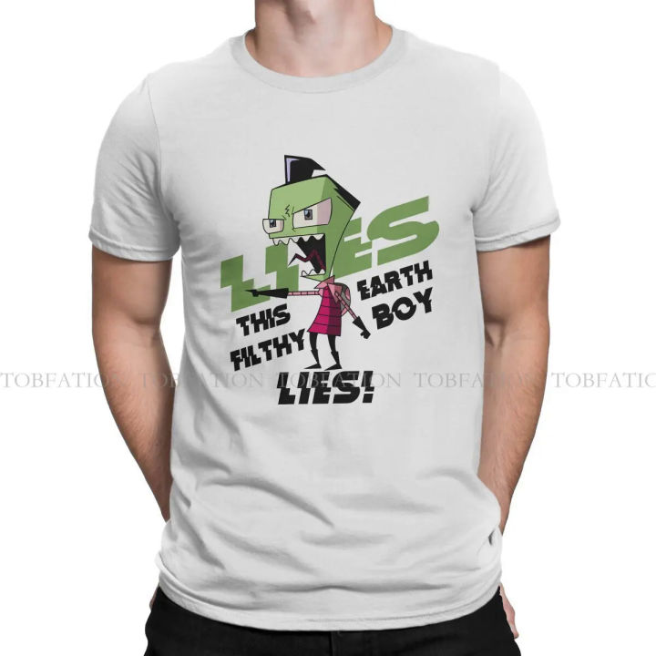 ZIM Invader Lies This Filthy Earth Boy Lies Tshirt Graphic Men Classic Fashion Summer Clothing Cotton Harajuku T Shirt