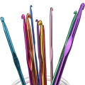 100Pcs Crochet Hook Set with Yarn Knitting Needles Sewing Tools Knit Gauge DIY Craft Tools Kit (Blue). 