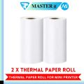 Mini Printer Paper Roll For Printing Self Adhesive Printing Paper - Thermal Paper & Sticky Paper - For Portable Bluetooth Mini Pocket Printer - For Printing Photos/ Pictures/ Office Receipt/ Labels/ Note/ QR Code/ Labels/ Memo. 