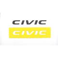 Matte Black Civic Rear Trunk Letters Badge Emblem For Civic. 