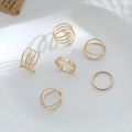 Pack of 6 Rings For Girls Vintage Jewelry Joint Finger Ring Gold Black Silver Stackable Rings Set For Women Birthday Gift For Girl 6 Pieces Rings For Girls Wedding Gift Anniversary Gift For Women Soomas Mart Rings. 