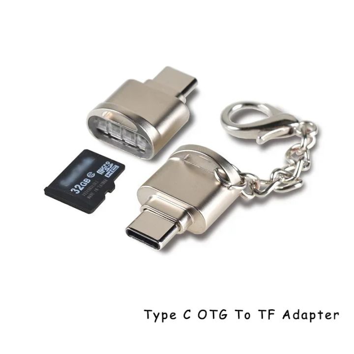 Type C OTG To TF Adapter Micro-SD Memory Card Reader For Samsung Huawei Xiaomi Aluminum Cardreader For Micro TF Microsd Laptop