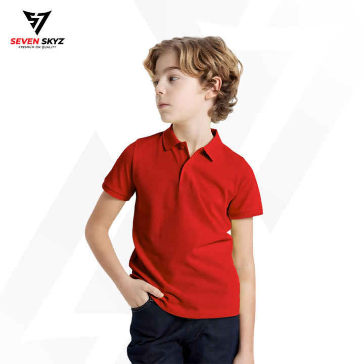 Kids%20Casual%20Polo%20T-Shirt%20%E2%80%93%20Red%20Color,%20Lightweight%20Summer%20Tee%20for%20Boys%20&%20Girls%20-%20Image%203