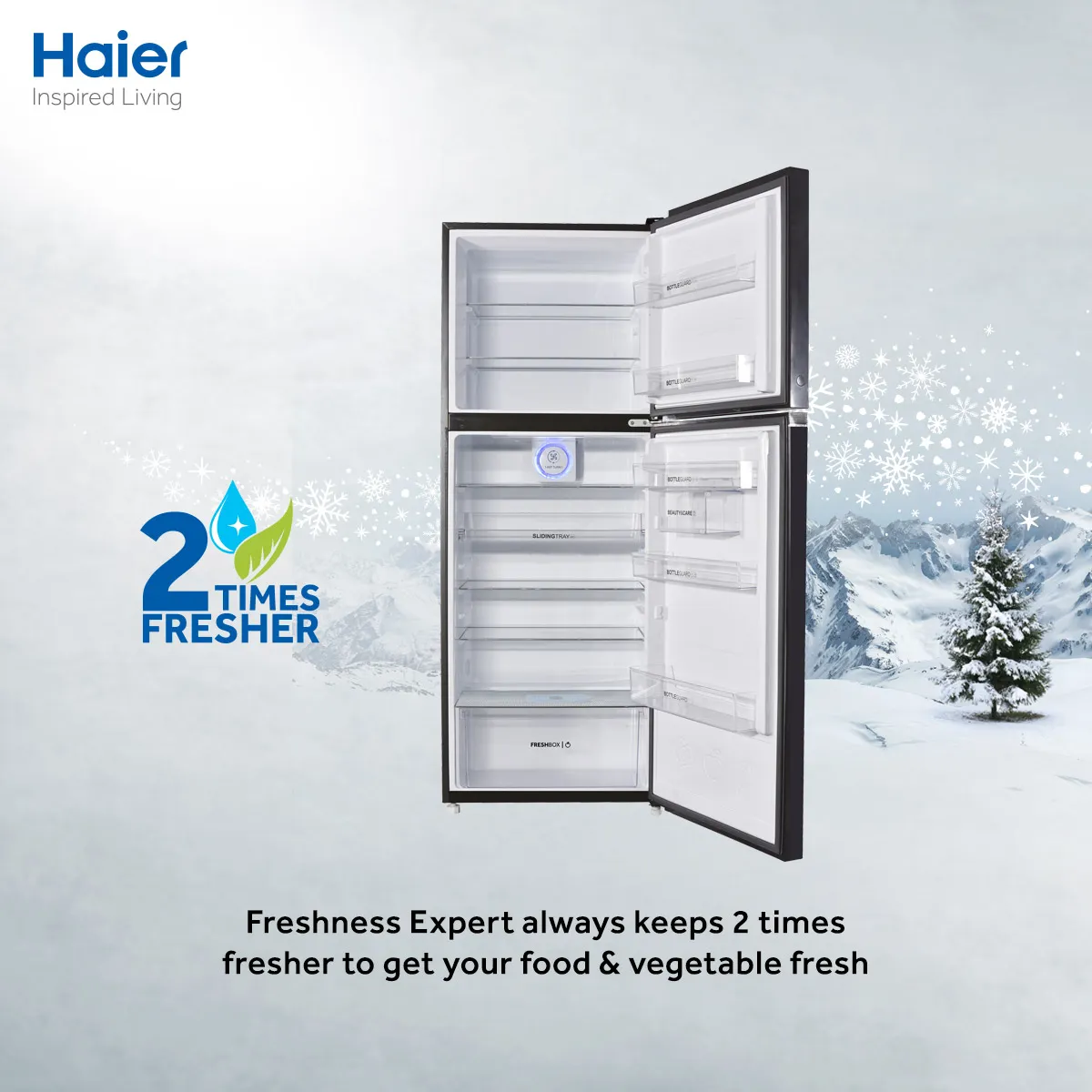 green glass door fridge