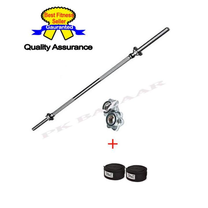 3ft Iron Rod High Quality Body Building Dumbbell Rod Dumbell Iron Bar 1 Hand Wrap Wrist Band Fitness Exercise