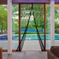 Magic Mesh Deluxe- Hands Free Magnetic Screen Door, Mesh Curtain Keeps Bugs Out, Pet & Kid Friendly- Fits Doors up to 39 x 83 Inches. 