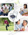 Home care adult adjustable potty bedside foldable commode chair for elderly or disabled. 