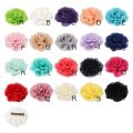 8.5cm Newborn Chiffon Petals Poppy Flower Hair Clips Rolled Rose Fabric Hair Flowers For Kids Girls Hair Accessories. 