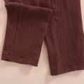 2 Pcs Toddler Solid Color Outfits, Kids Autumn Long Sleeve Round Neck Button Sweatshirt Pants. 