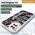 chenyyka For OPPO A54 2021 4G Case Fashion Cool Brand Thin Leather Soft Silicone Full Lens Cover Camera Protect Cases Shockproof Back Cover Casing Softcase. 