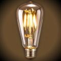 6 Watt Filament LED E27 Clear Edison Bulb - Energy-Efficient Vintage Lighting Solution. 