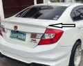 Honda Civic 2013-2014-2015-2016 OEM Style Trunk Spoiler Fibreglass Painted (White). 
