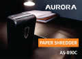 Aurora AS-890C paper Shredder, 8 sheets Crosscut Shredder (5x47mm) with 13ltr bin, Shred Credit Card/Mail/Staple/Clip, P-3 Security Level Document Shredder with 220mm throat width, small size portable shredder ideal for home and office. 