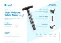 Treet Platinum Safety razor - 1 Razor and 2 Blades. 