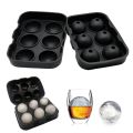Silicone Ice Cube Trays Sphere Round Ice Ball Maker Large Square Ice Cube Mold -black. 