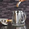 Borosilicate Glass Teapot with Heat Resistant Stainless-Steel Infuser Glass Tea Kettle. 