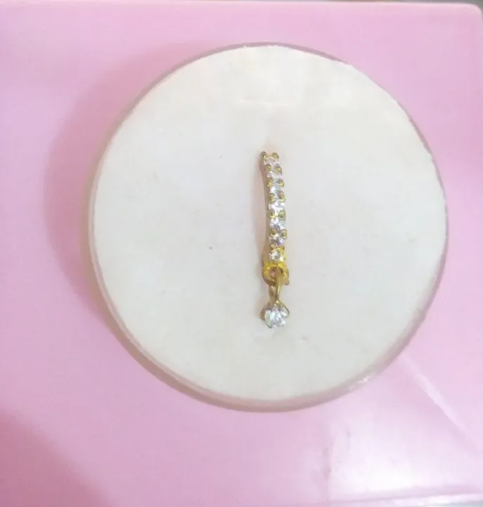 Real%202%20Karat%20Gold%20Nose%20Ring%20with%20Small%20White%20Stone%20For%20Women%20-%20Image%203