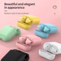 Newmine Wireless Bluetooth Airpods Stereo Earbuds for All Cell Phones Transparent TPU Protective Case. 