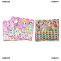 1Sheet Colorful Kid Crystal Stick Earring Sticker Kids Jewellery Party Toy Gift. 
