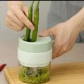 Vegetable Cutter, 4 in 1 Electric Chopper, Cooking Hammer, Food Processor, Garlic Press and Set Slicer, Vegetable Spiral Slicer Masher Machine, Kitchen Tool Multifunctional. 
