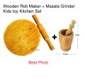 Mini roti maker Small Chakla Belan With Masala Grinfer Wooden Rolling Pin And Board Chakla Belan Toy For Girls. 