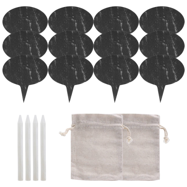 Cheese Markers for Charcuterie Board, Set Of 18 PCS Slate Cheese Sign