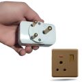 15A 3 Pin Multi Plug Power Plug Converter Type M Plug Socket Safety Shutter Plug For High Voltage Plug Load And Safety Electrical Uses Strong Safe And Durable Highly Efficient Plug Reliable Plug AC Plug For AC. 