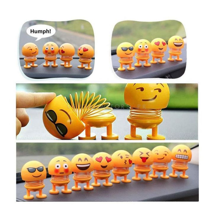 Emoji Shaking Head for Car (Pack of 4-pcs)