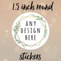 Business Thank You Stickers Custom Logo Round - Your Design. 