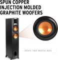 Klipsch Synergy Black Label F-200 Floorstanding Speaker Pair with Proprietary Horn Technology, Dual 6.5” High-Output Woofers, with Room-Filling Sound in Black. 