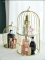 Luxury Makeup Organizer Cosmetics Shelf Desktop Creative Bird Cage MCosmetic Storage. 