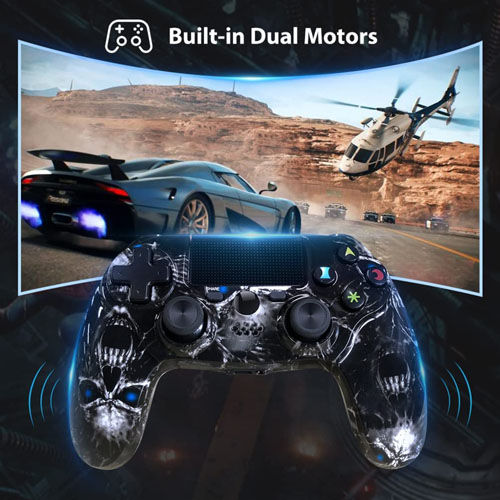 PS4%20Wireless%20Controller%20Black%20Skull%20Series%20Dual%20Vibration%20High%20Performance%20Gaming%20Controller%20for%20Playstation%204%20-%20Image%204