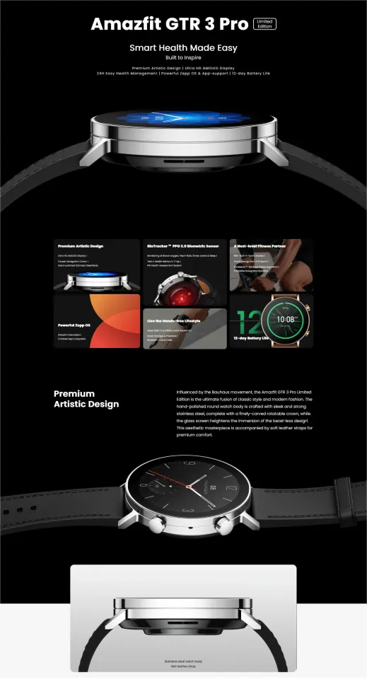 Amazfit GTR Pro Smartwatch Limited Edition Silver Original