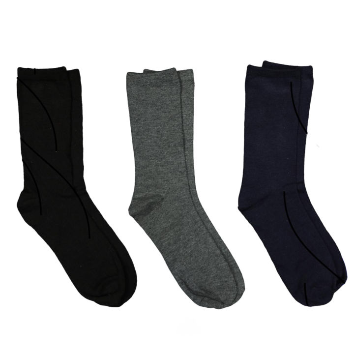 Men's Classic Cotton Dress Socks Thin Lightweight for Office Business Non-binding Comfortable Casual Crew Socks Pack of 3 - 6