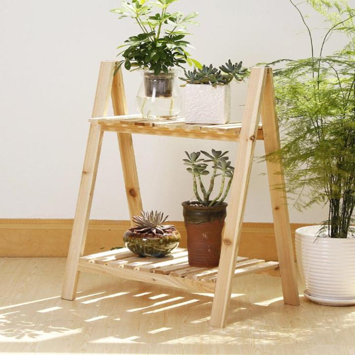 Wooden%20Plant%20Stand%202%20Tier%20Foldable%20Flower%20Pot%20Display%20Shelf%20Rack%20Solid%20Wood%20Floor%20Two-layer%20Storage%20Balcony%20Folding%20Flower%20Stand%20-%20Image%204