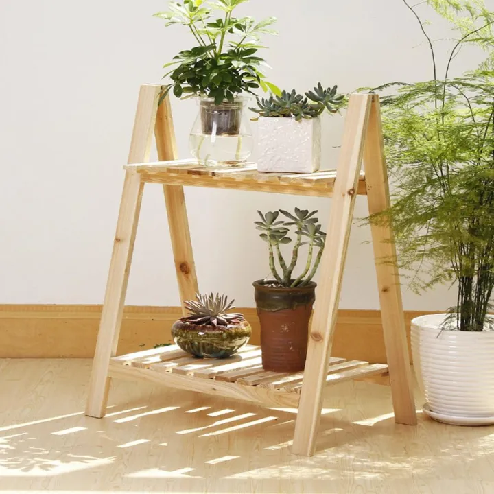 Wooden%20Plant%20Stand%202%20Tier%20Foldable%20Flower%20Pot%20Display%20Shelf%20Rack%20Solid%20Wood%20Floor%20Two-layer%20Storage%20Balcony%20Folding%20Flower%20Stand%20-%20Image%206