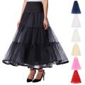 Cancan Skirt for Lehenga, Maxi, Frock, Sharara 2 Layers with Adjustable Waist, Available in White and Black, Length 16 to 46 Inches. 