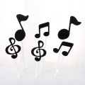 30 Pcs Music Notes Themed Cupcake Topper Paper Cake Inserts Card Wedding Cake Topper Decoration. 