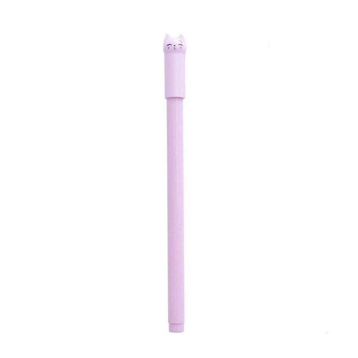 1PCS Cartoon Cat Plastic Writing Pencil Pens Gel Pen 0.5mm Cute Kawaii Durable Color Student Office School Supplies Stationery