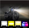 1 Pcs Bike Light Five Lens Projector Driving LED Fog Work Light 4 Color Light Dolphin Projector Spotlight For Bike Car Jeeps White Yellow Mix Flash Bar Light. 