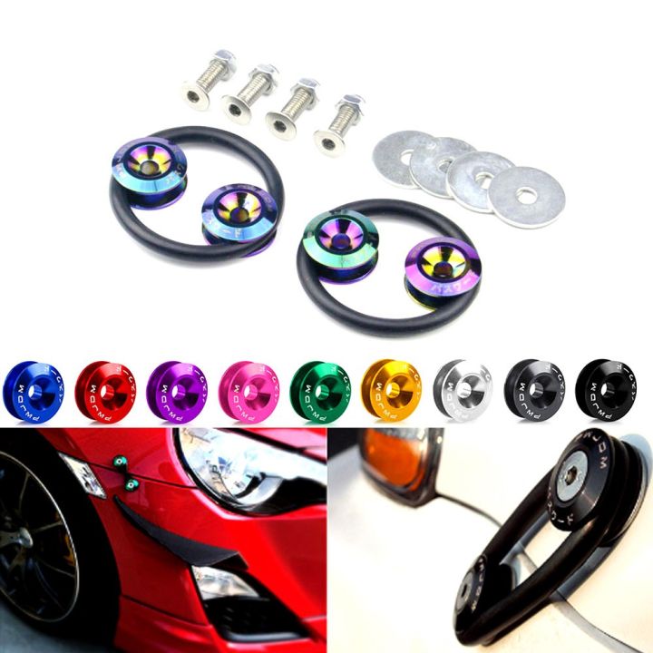 Universal JDM PASSWORD Aluminum Bumper Quick Release Fasteners Fender Washers For Honda Civic Integra