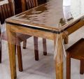 6 Seater PVC( 7.5 x 5 Ft) Transparent Clear Dining Table Cloth / Cover Plastic Table Cover Protector Sheet Rectangle. 