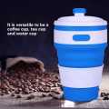 Portable Coffee Cup Collapsible BPA Free Food-Grade Silicone Pocket-Sized Travel Mug With Lid - 350ml. 